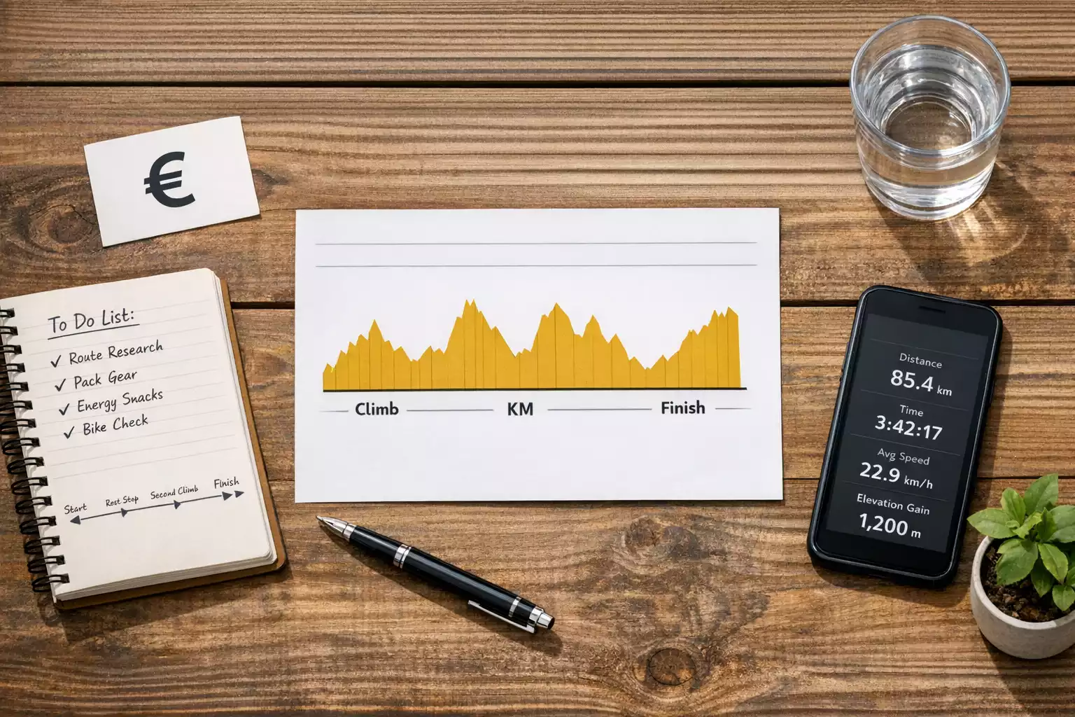 Persona pianifica strategie di scommessa su un documento con simbolo € e appunti